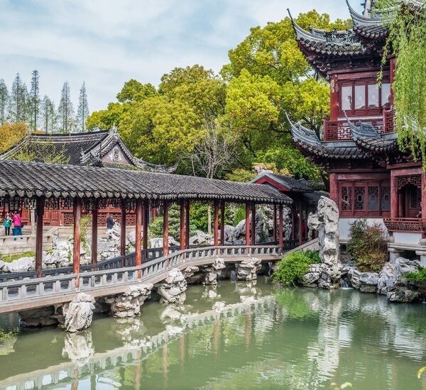 Pavilioane și iaz în Grădina Yu, Shanghai